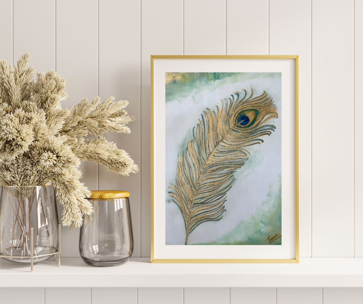 Krishna's Feather <br>80x24 on Canvas<br>Original - Image 2