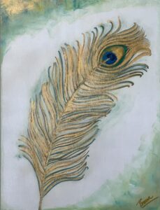 Krishna's Feather - Original 80x24 on Canvas