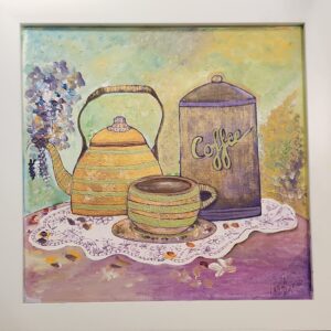 Soirée - Original 14x14 inches framed (without is 12x12 inches $649.99) on Canvas