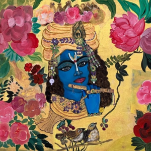 “Krishna’s feather” Acrilico sobre lienzo 24"x36"