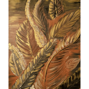 “The feathers” Acilico sobre lienzo 24"x36"