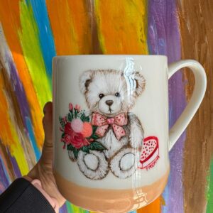 Love Bear-y Much: Custom Hand-Painted Epoxy Teddy Mug 600 mL