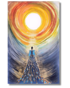 "Embracing the Light: A Journey of Transformation" Acrilico sobre lienzo 182.88×121.92 cms