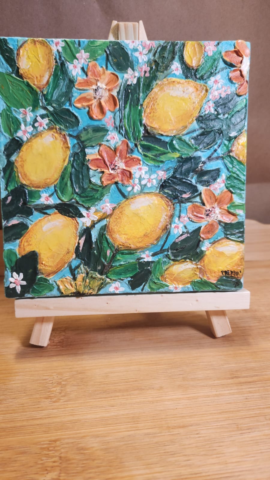 Summer is here  <br>15cms×15cms<br> Acrylic on canvas