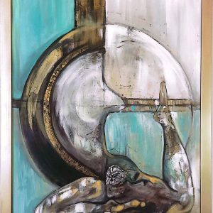 Balance of Becoming   (Equilibrio del Ser ) <br> 96 x 45.72cm <br> Acrilico sobre lienzo